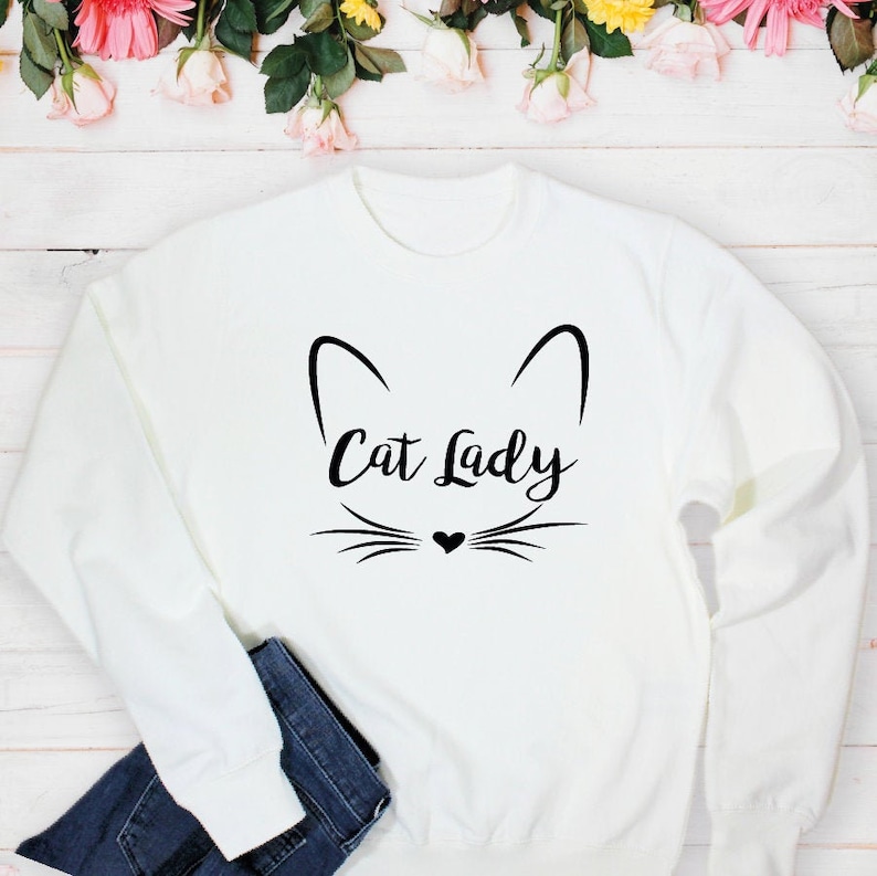 Crazy Cat Lady, Cat Lady Sweatshirt, Cat Mom Gift, Gift for Cat Owner, Cat Themed Gifts, Cat Lover Gifts, Cat Mum Sweater, Car Ears Jumper