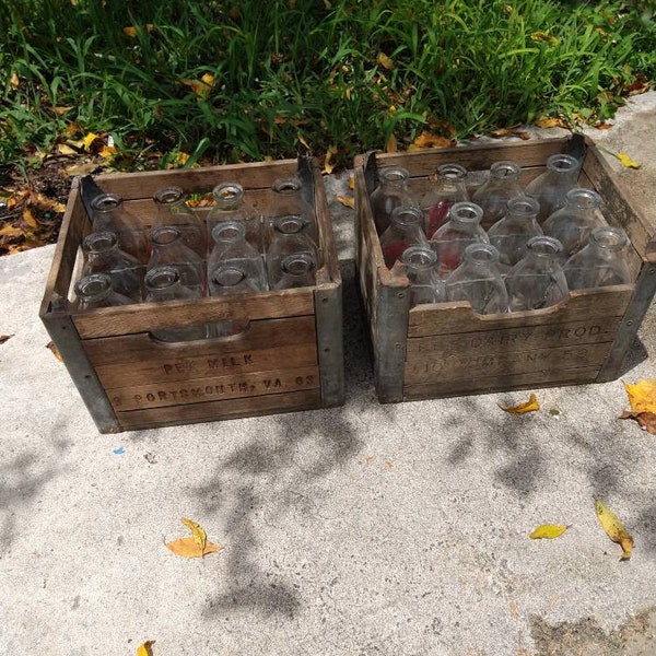 Wooden Milk Crates Etsy