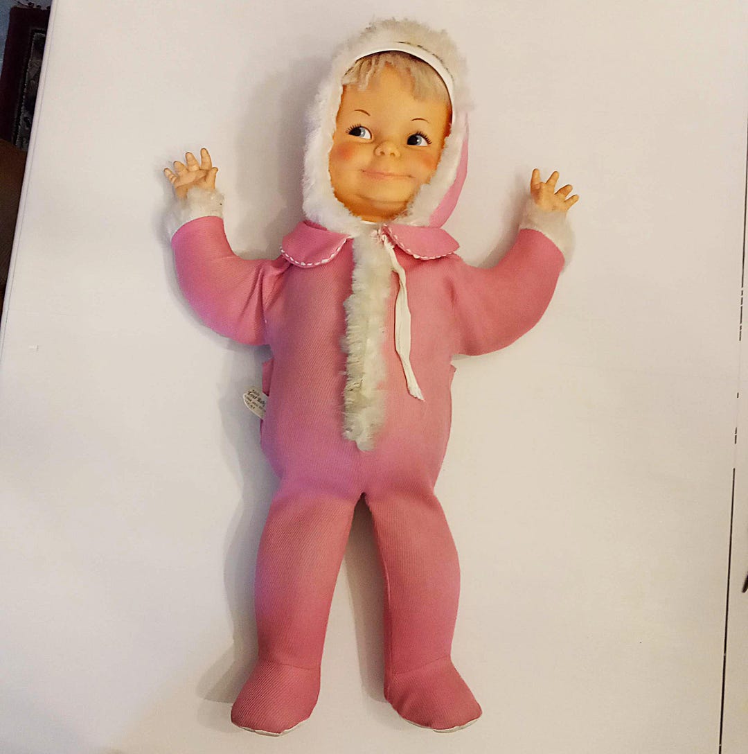Vintage Ideal Little Lost Baby Doll: 1968 Rotating Faces, Pink