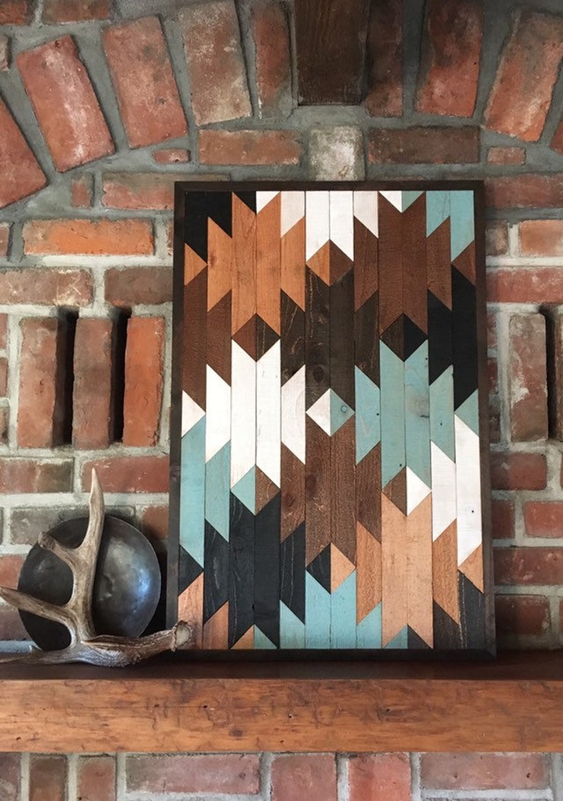 SOUTHWEST TAPESTRY Reclaimed Wood Wall Art Southwest Wood Etsy