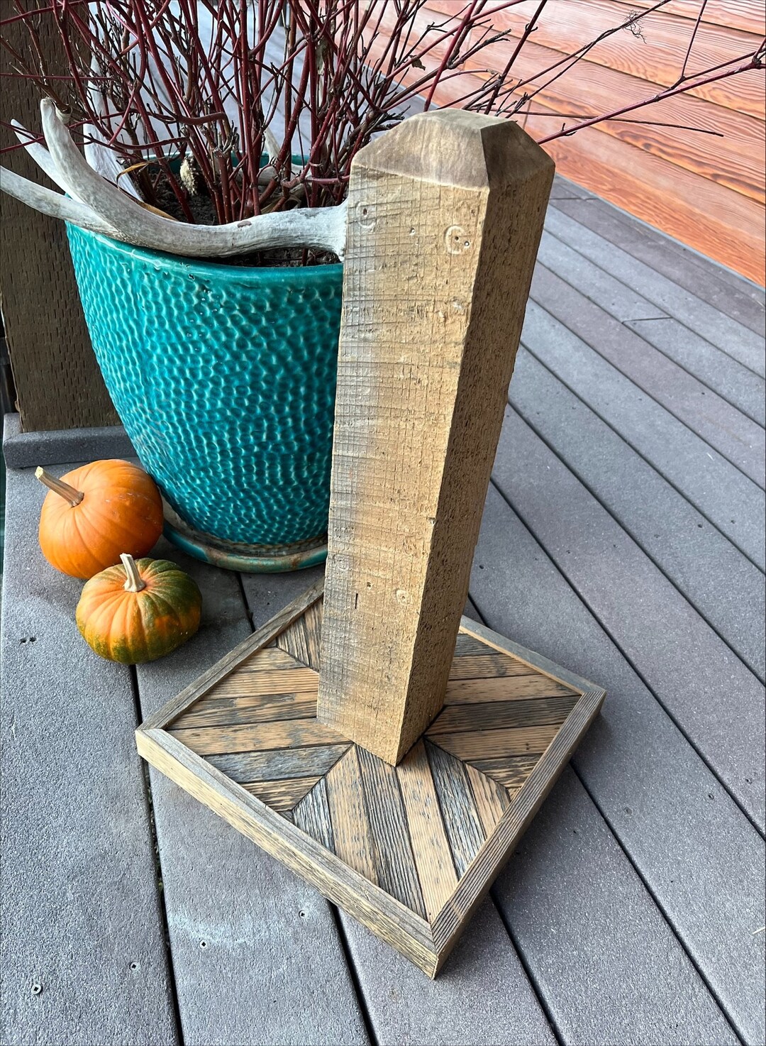Reclaimed Wood Cat Scratching Post Handmade Cat Scratcher Etsy