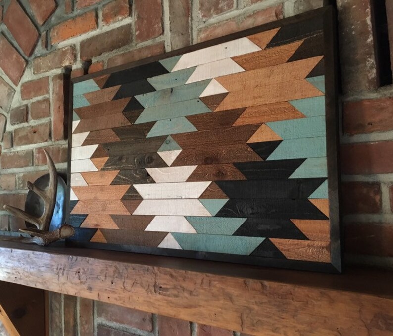 SOUTHWEST TAPESTRY Reclaimed Wood Wall Art Southwest Wood Etsy