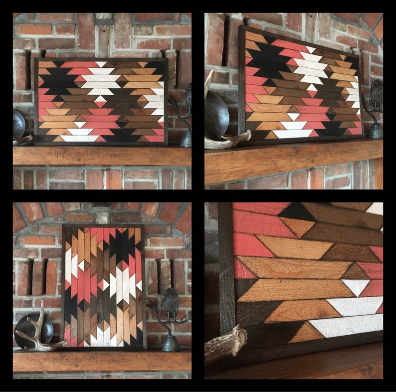 SOUTHWEST TAPESTRY Reclaimed Wood Wall Art Southwest Wood Etsy