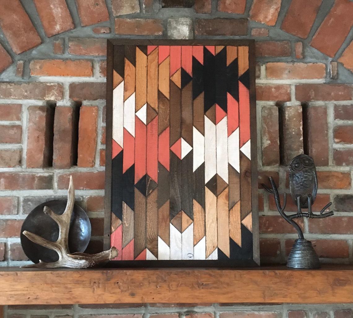 SOUTHWEST TAPESTRY Reclaimed wood wall art Southwest wood Etsy