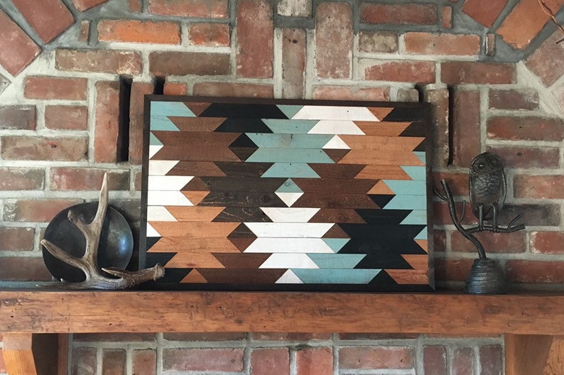 SOUTHWEST TAPESTRY Reclaimed Wood Wall Art Southwest Wood Etsy