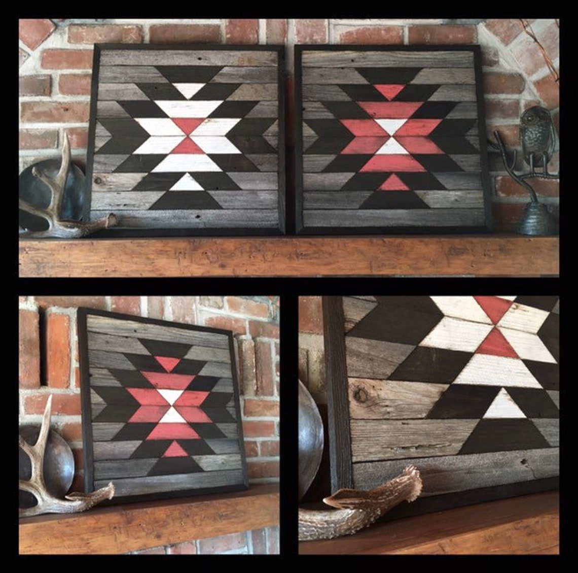 NAVAJO Reclaimed Wood Wall Art Southwest Wood Wall Art Etsy