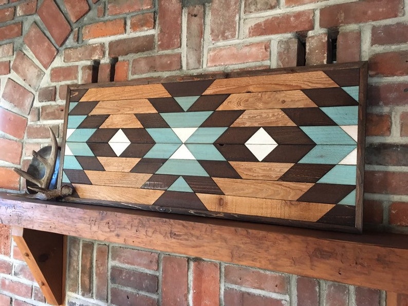 PENDLETON Reclaimed wood wall art Southwestern wood wall