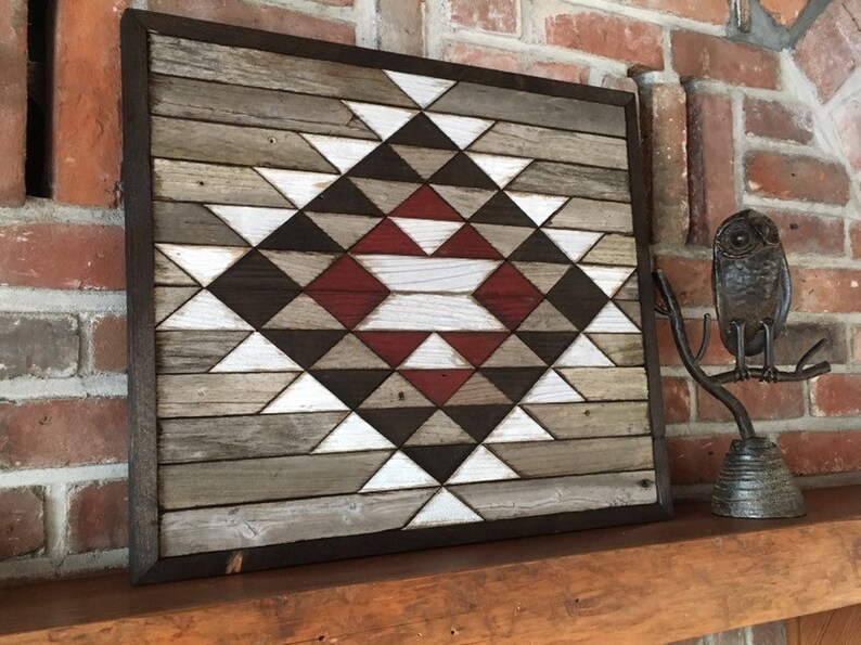 Reclaimed Wood Wall Art Southwestern Wood Wall Art Navajo Etsy