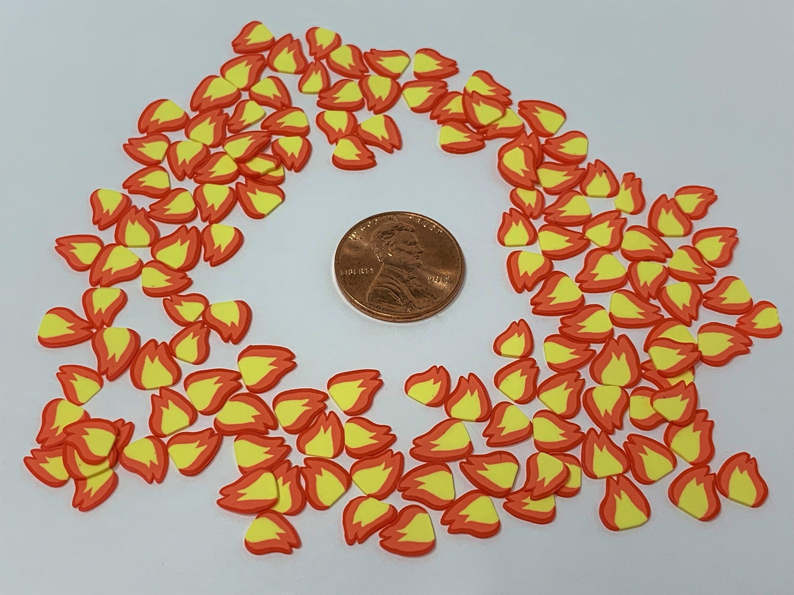 Fire Polymer clay cane fire slices 1 TSP NOT Edible Etsy