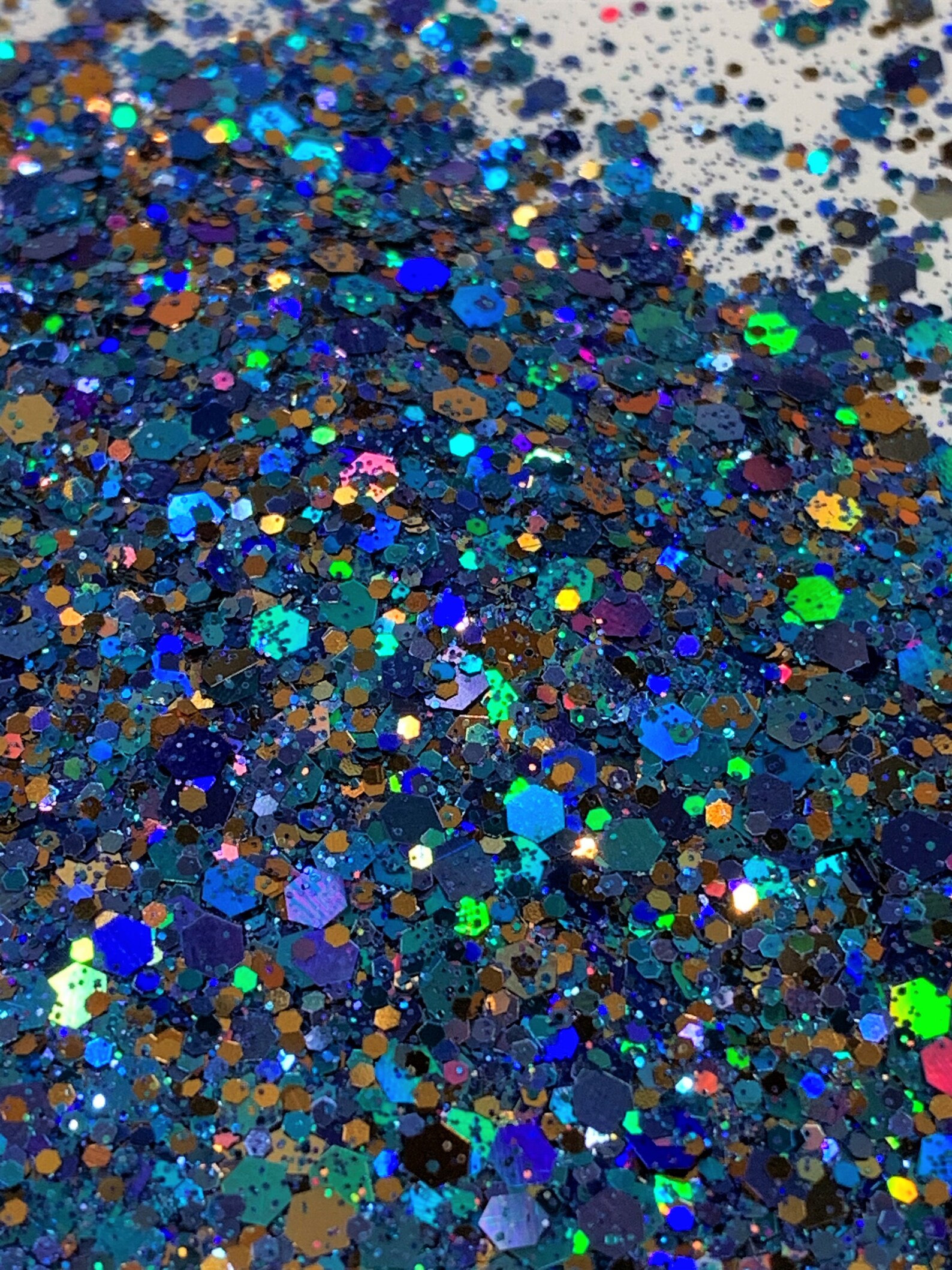 Kupfer Juwel Chunky Türkis blau Kupfer und Bronze Glitzer | Etsy