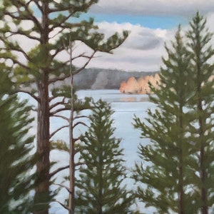 Lake View through the Trees