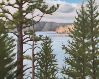 Lake View through the Trees