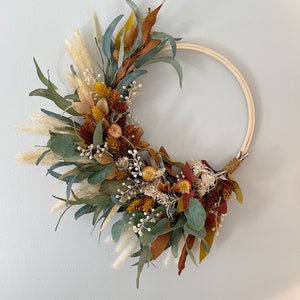 Neutral Sage Green and Fall Browns and Creams Wreath, Neutral front door wreath, Modern Fall Wreath