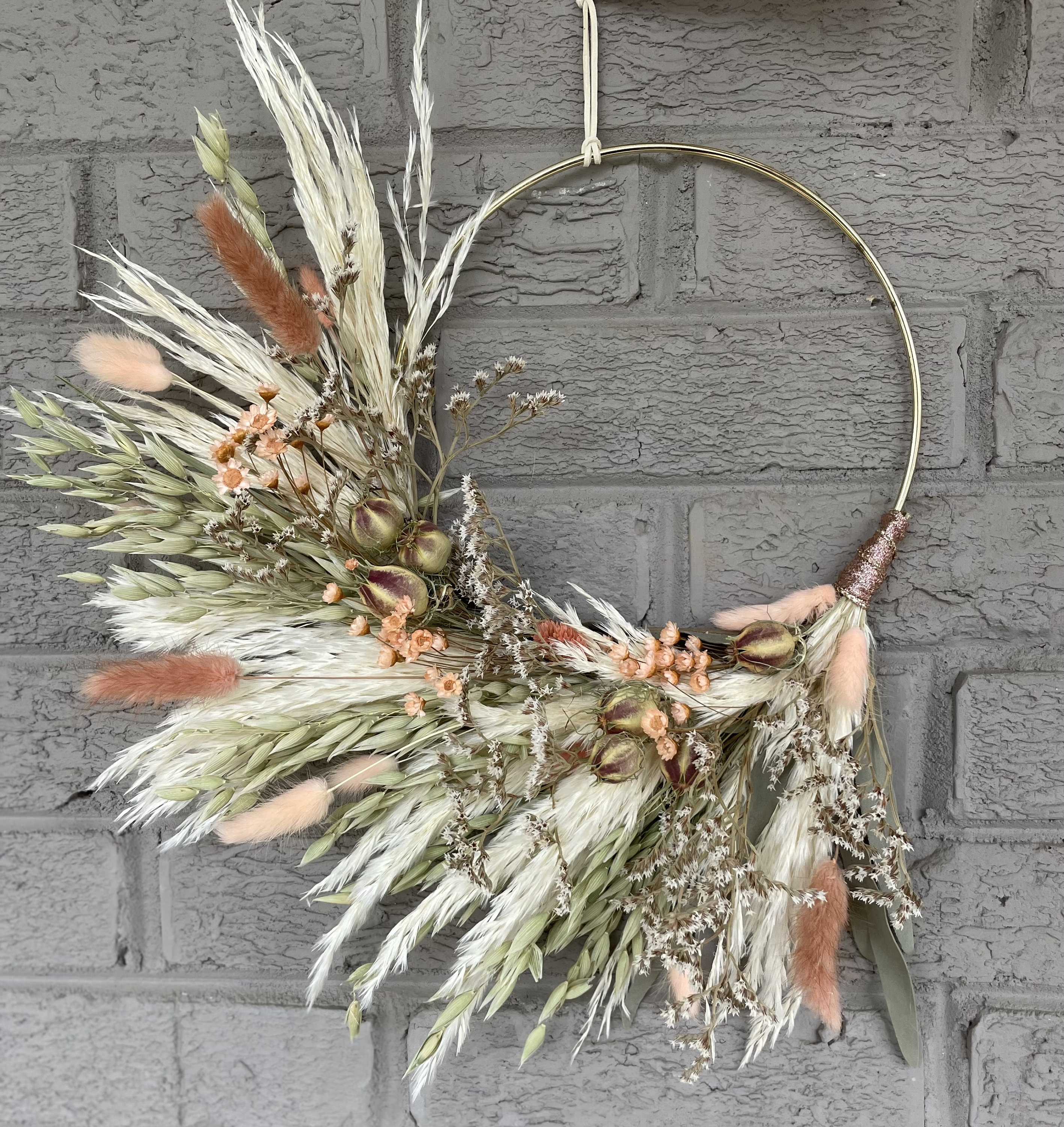 Fall Dried Grass Wreath, Year Round Neutral Boho Dried Flower Wreath, Dried  Foliage Wreath, Natural Wreath, Cottage Core Decor 