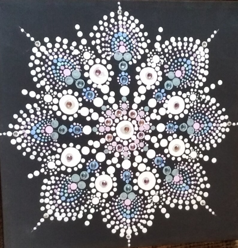 Mandala Dot Art Snowflake Etsy