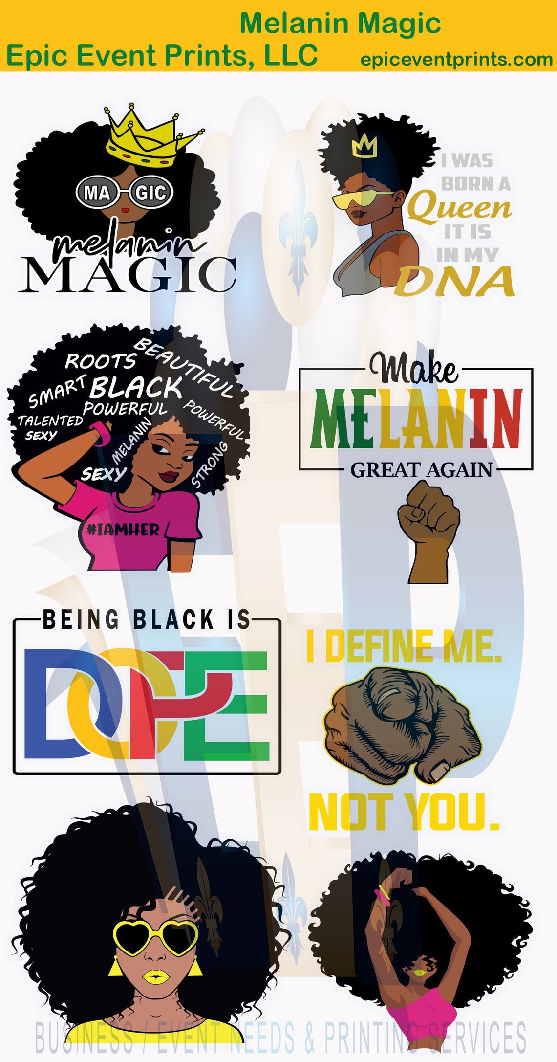 Melanin Magic Sticker Melanin Magic Stickers Planner | Etsy