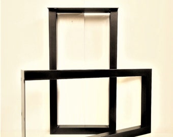 H34  x W18  U Shaped Counter Table Legs - 1 Pair