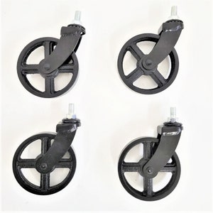 3.5  Cast Iron Swivel Caster Wheels - Set of 4 Pcs