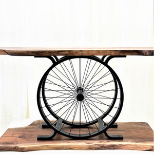 Bicycle Wheel Inspired Entryway Table Legs - Powder Coated