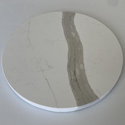 White Quartz Round Center Table Top Natural Quartz Table Top Etsy