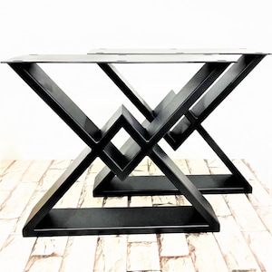 H16  x W18  Diamond Shaped Coffee Table Legs - 1 Pair