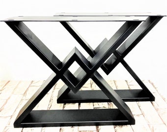 H16  x W18  Diamond Shaped Coffee Table Legs - 1 Pair