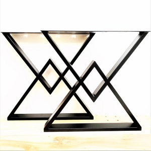 H28  x W28  Diamond Shaped Dining Table Legs - 1 Pair
