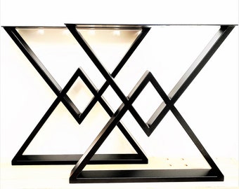 H28  x W28  Diamond Shaped Dining Table Legs - 1 Pair