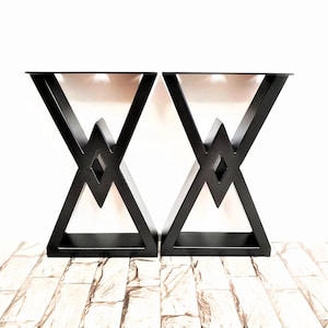 H16  x W12&quot; Diamond Shaped Bench Legs - 1 Pair