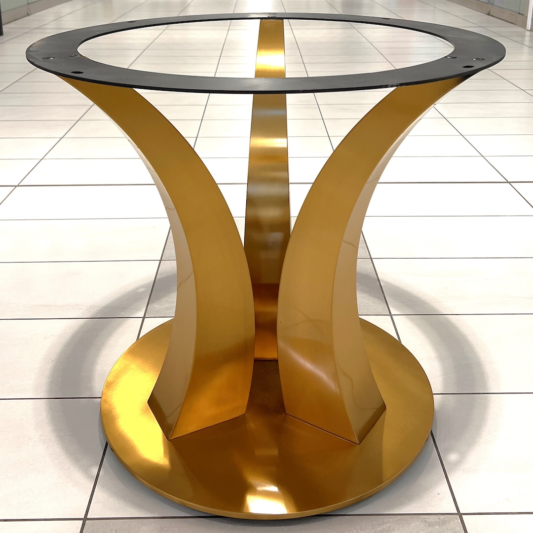 H28 Color H28 X W30 Gold Color Round Dining Table Base - Etsy