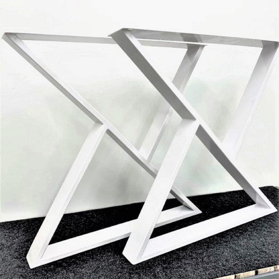 White Color Z Shaped Dining Table Legs 1 Pair Etsy