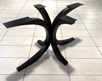 H28  x L48  x W28  Curvy Spider Shaped Rectangular / Oval Dining Table Legs