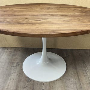 Custom Oval Black Walnut Wooden Table Top - Ready To Use