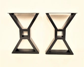 H16 x W12" Square Center X Shaped Bench Legs - 1 Pair