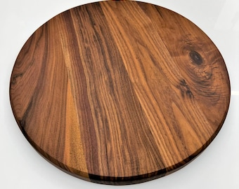 Custom Round Black Walnut Wooden Table Top - Ready To Use