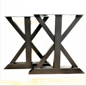 H28  Trestle Shaped HEAVY DUTY Dining Table Legs - 1 Pair