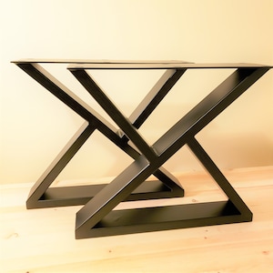 H16  x W18  Z Shaped Coffee Table Legs - 1 Pair