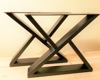 H16  x W18  Z Shaped Coffee Table Legs - 1 Pair