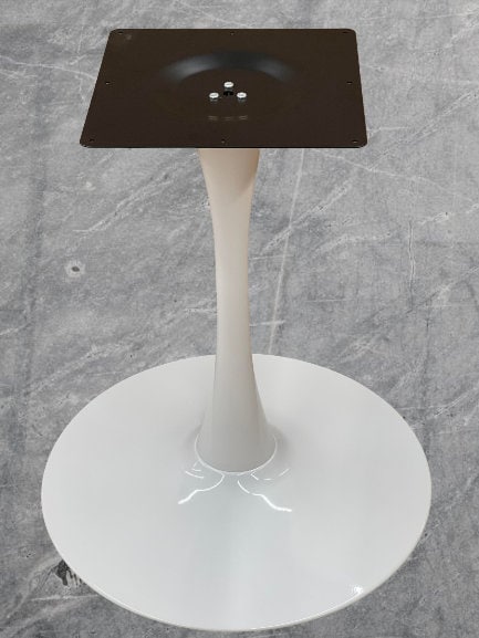 H28  x W25 White Color Tulip Shaped Dining Table Leg KD