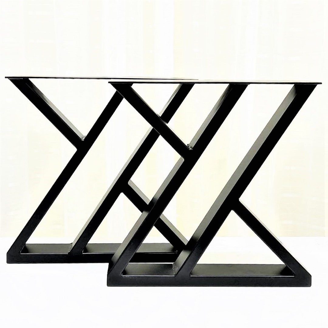 H18 X W18 Double Z Shaped Coffee Table Legs 1 Pair Etsy