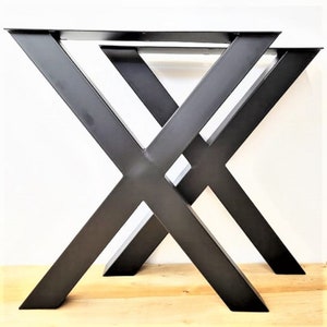 3x3 InchTube Heavy Duty X Shape Dining Table Legs - Pair