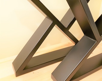 H18  x W18  Z Shaped Coffee Table Legs - 1 Pair