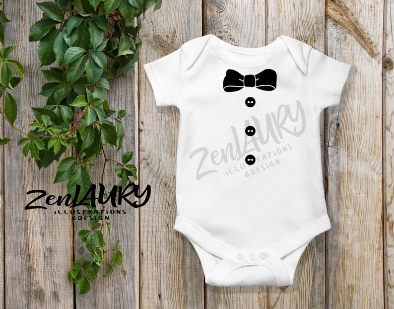 Download Baby Boy Bodysuit .SVG Bow tie. Svg Cut File. Onesie Decal ...