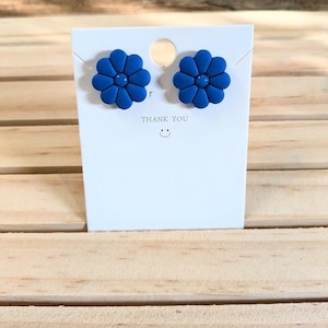 small blue flower earrings