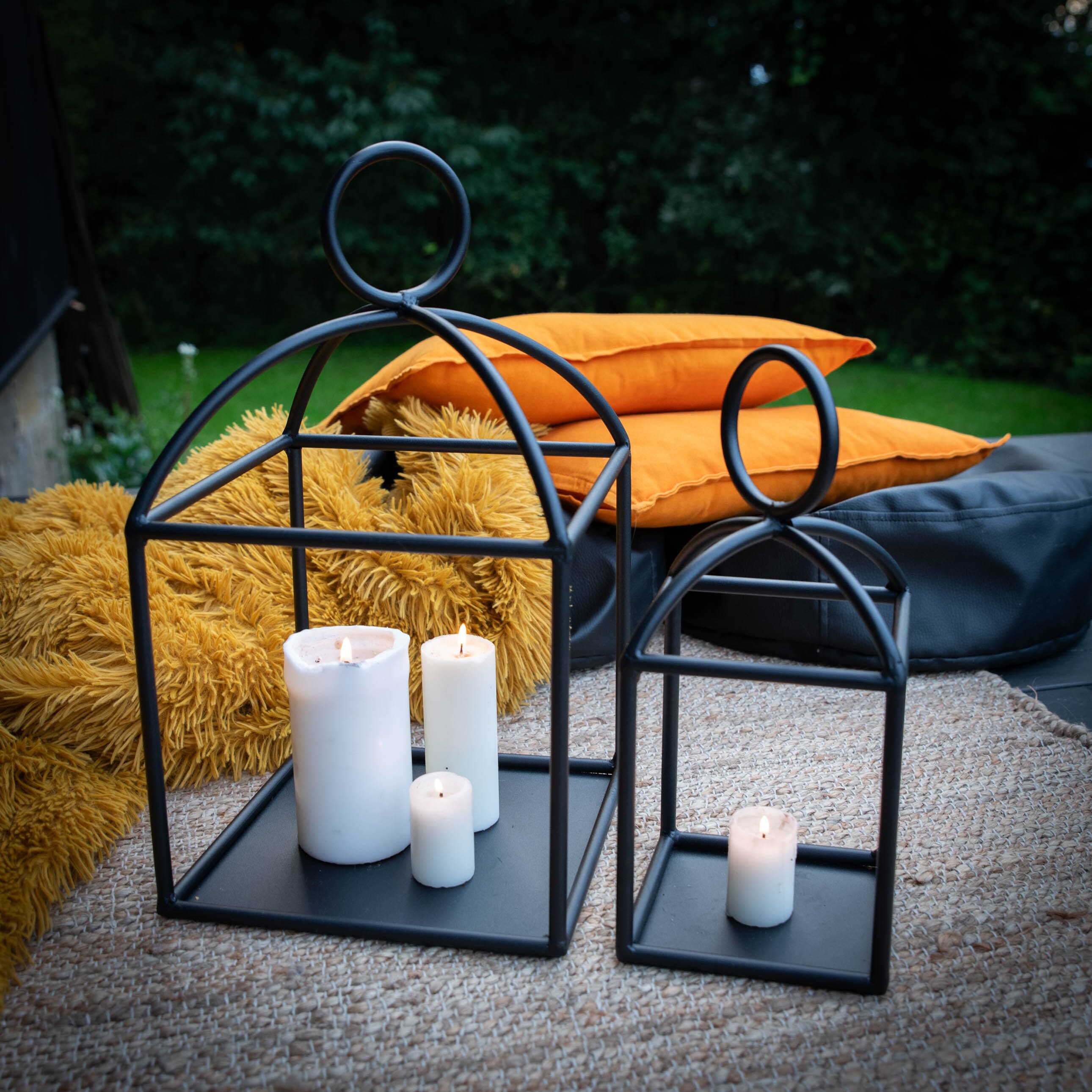 Rostikal Lot de 2 lanternes décoratives en forme de cœur pour extérieur