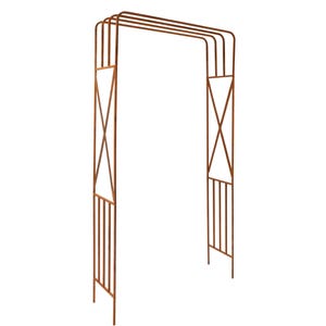 a metal structure with a curved arch design.