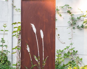 Patina Privacy Screen - Rusted Metal Panel for Garden or Terrace