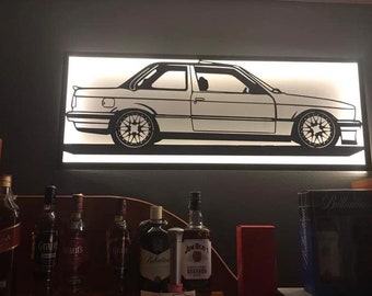 BMW E30 Vægdekor, Wall Hanger, BMW 3 Series, BMW E 30,