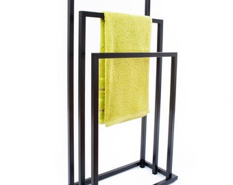 Towel Rack Standing Bathroom Hanger, Loft Towel Rack for Bathroom, Free Standing Bathroom Hang for Towels, Minimalist, Bathroom Equipment