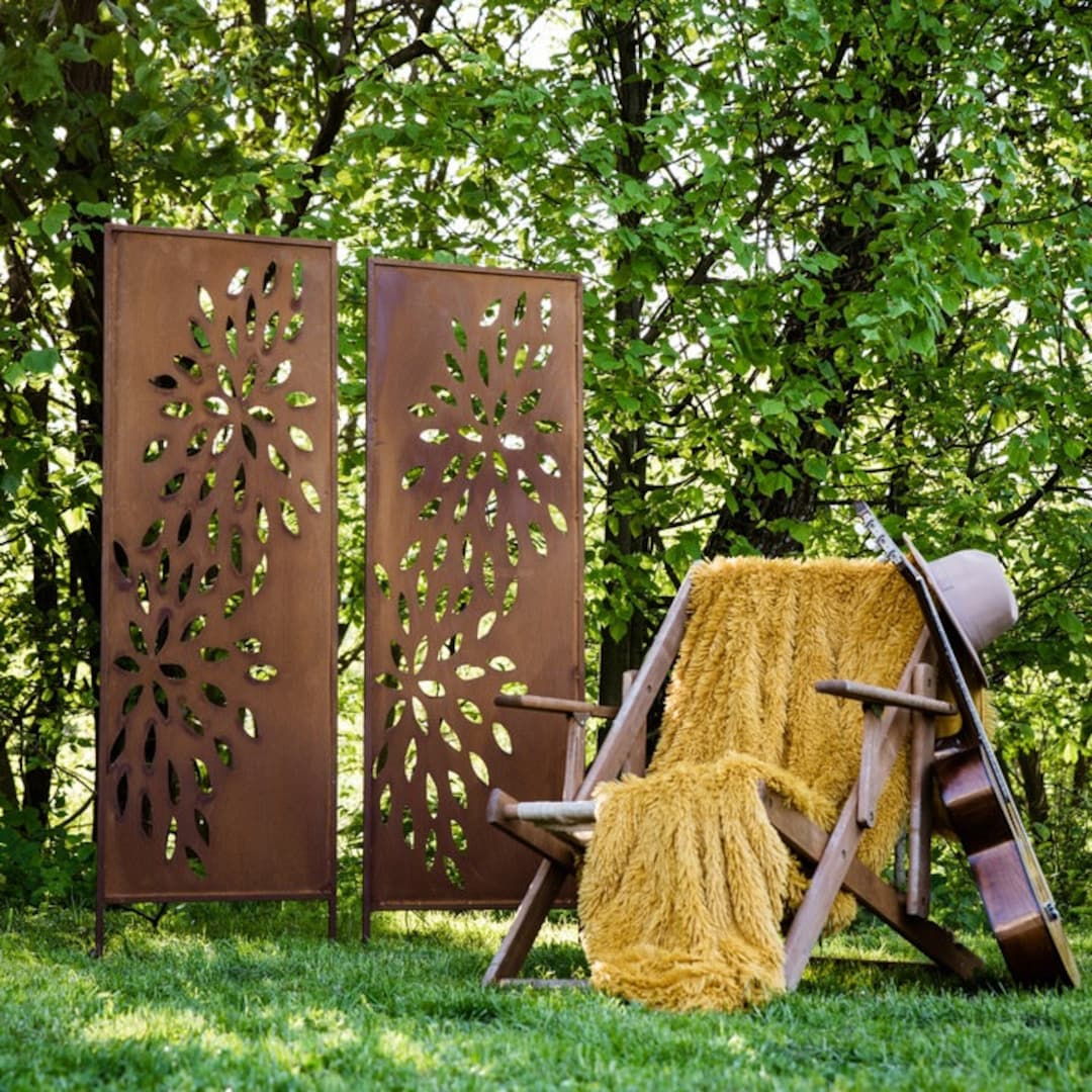 PatinaSichtschutz, SichtschutzSchild, Gartenschild, PatinaRost zum